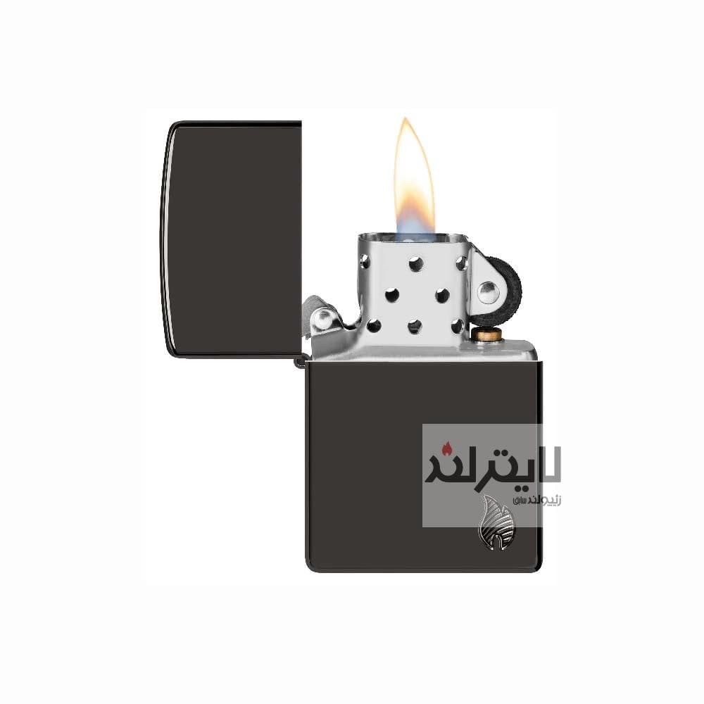 فندک زیپو مدل Armor® High Polish Black Flame Design کد 46402 — تصویر ۶