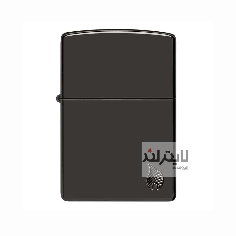 فندک زیپو مدل Armor® High Polish Black Flame Design کد 46402