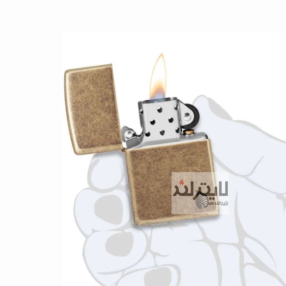 فندک زیپو مدل Armor® Antique Brass Flame Design کد 46400 — تصویر ۷