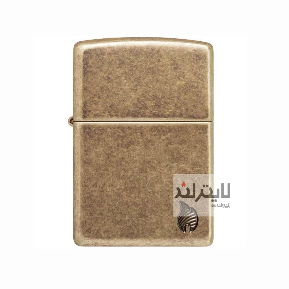 فندک زیپو مدل Armor® Antique Brass Flame Design کد 46400 — تصویر ۵