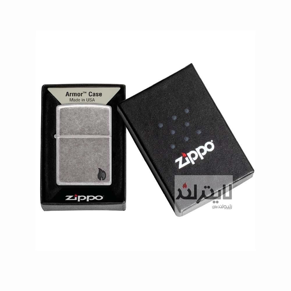 فندک زیپو مدل Armor® Antique Silver Flame Design کد 46399 — تصویر ۱۰