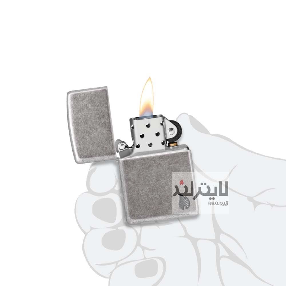 فندک زیپو مدل Armor® Antique Silver Flame Design کد 46399 — تصویر ۳