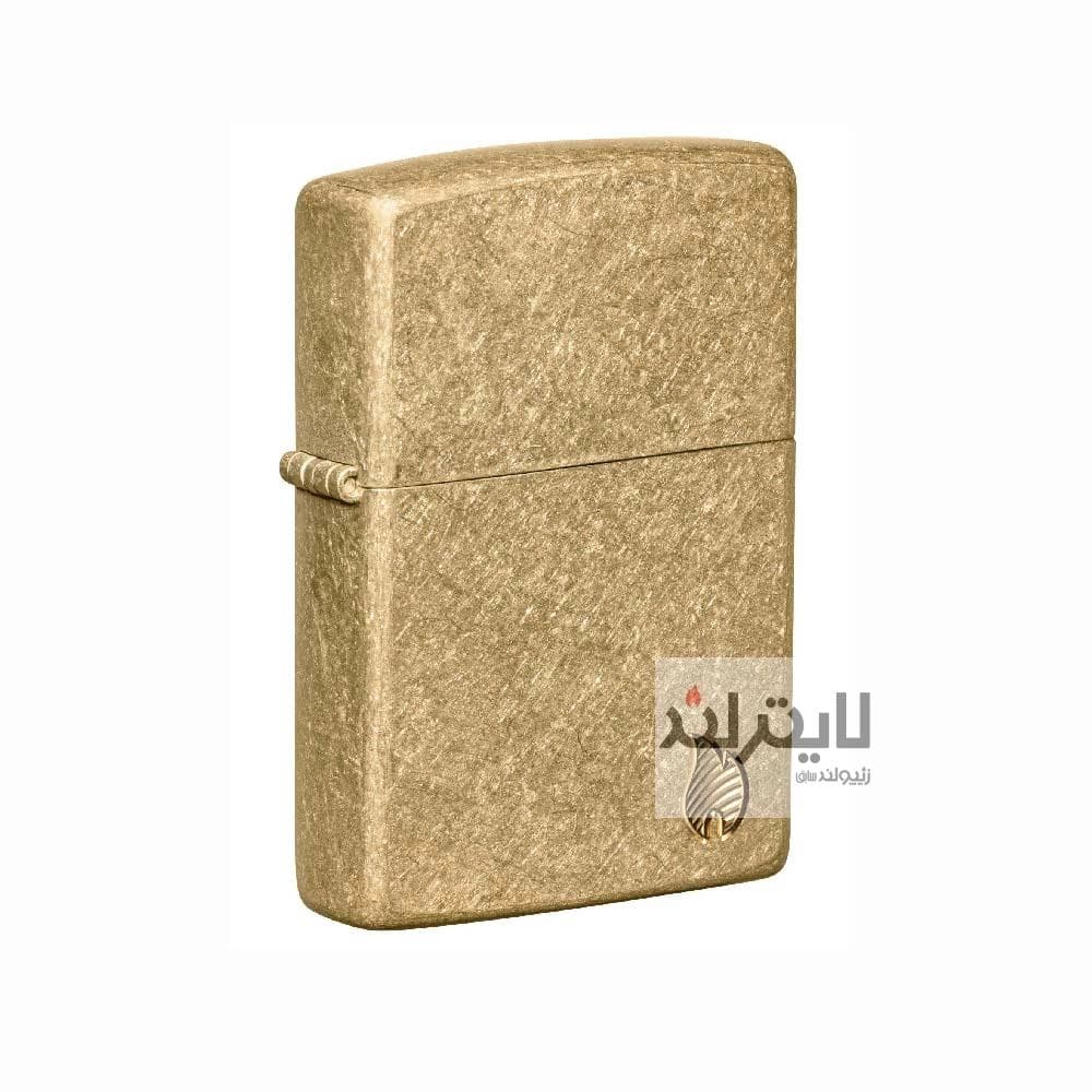 فندک زیپو مدل Armor® Tumbled Brass Flame Design کد 46398 — تصویر ۸
