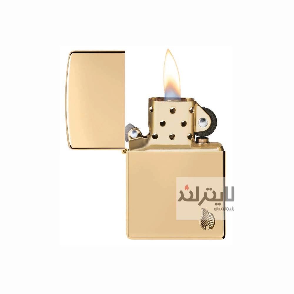 فندک زیپو مدل Armor® High Polish Brass Flame Design کد 46397 — تصویر ۷