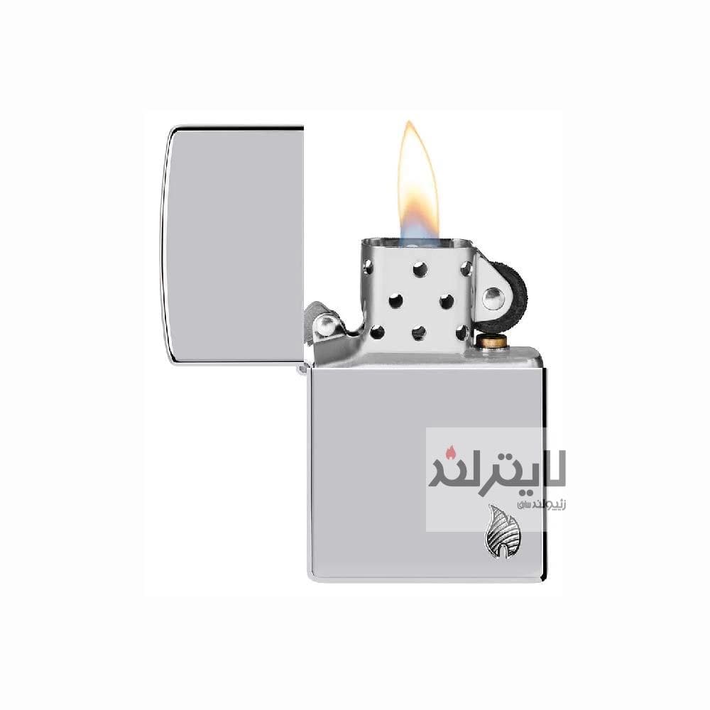 فندک زیپو مدل Armor® High Polish Chrome Flame Design کد 46396 — تصویر ۷