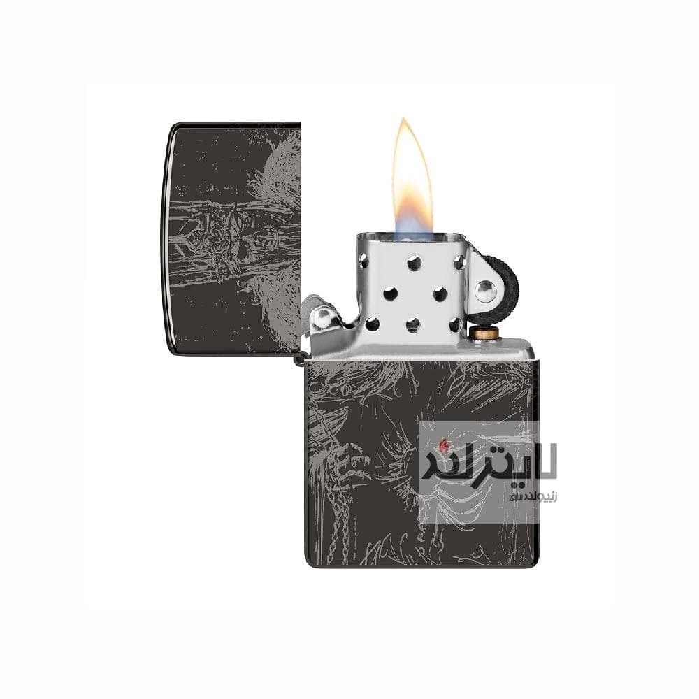 فندک زیپو مدل Skull King Design High Polish Black کد 46139 — تصویر ۱۱
