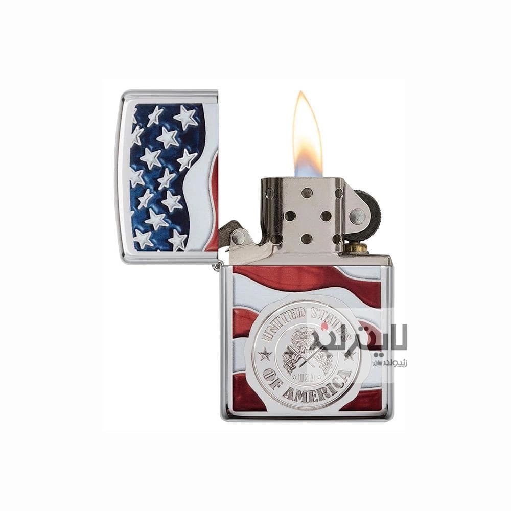 فندک زیپو مدل American Stamp on Flag کد 29395 — تصویر ۶