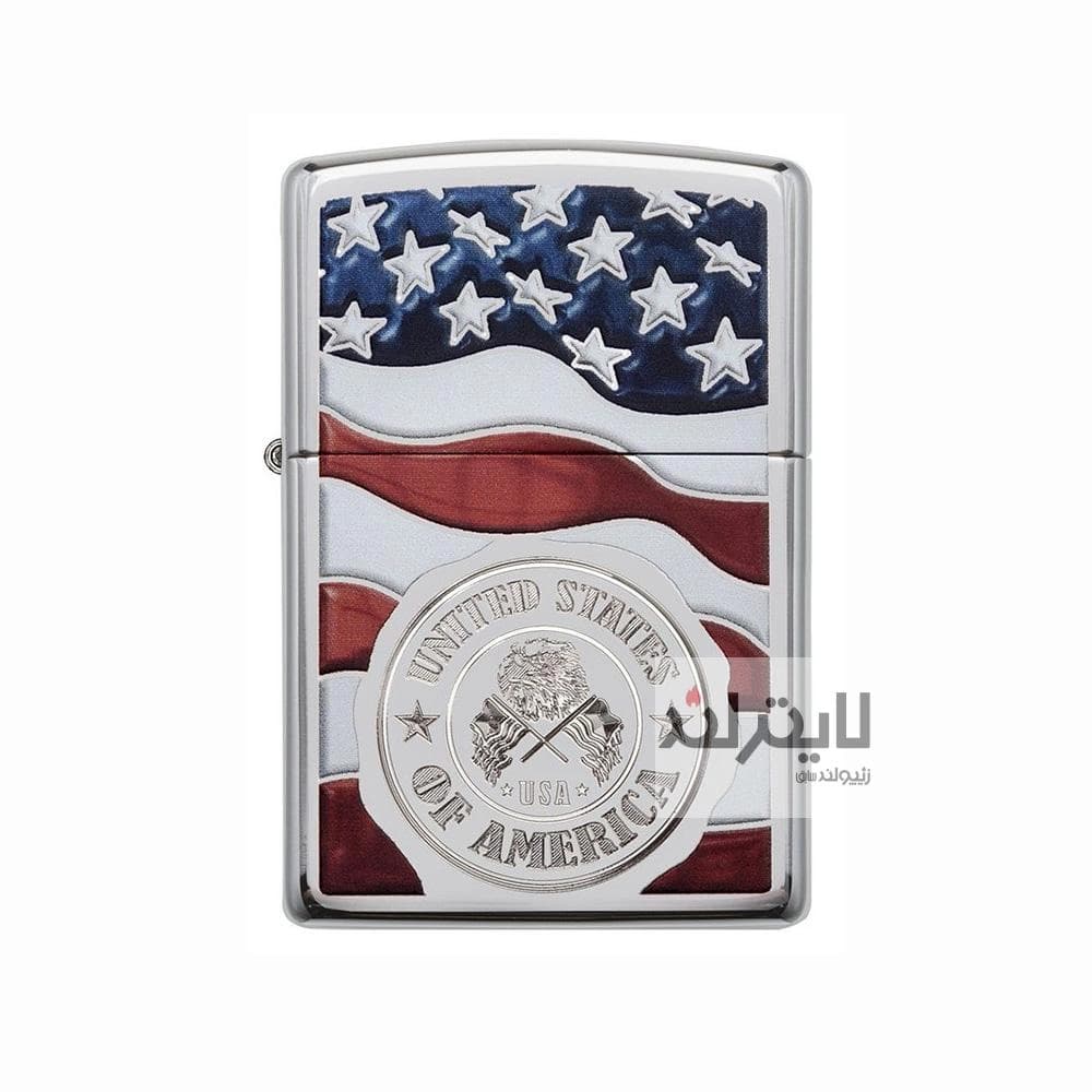 فندک زیپو مدل American Stamp on Flag کد 29395 — تصویر ۵