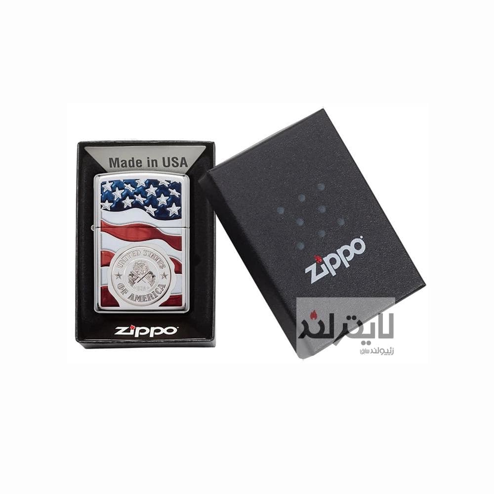 فندک زیپو مدل American Stamp on Flag کد 29395 — تصویر ۸