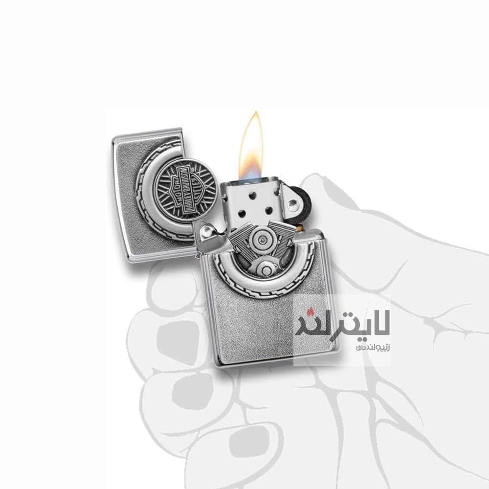 فندک زیپو مدل Harley Davidson Engine Surprise Emblem Street Chrome Lighter کد 49175 — تصویر ۳