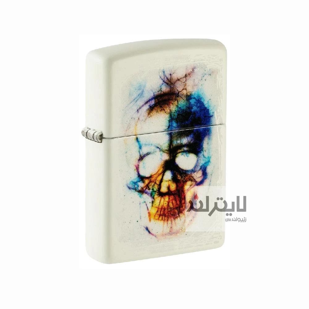 فندک زیپو Glow in the Dark Watercolor Skull Design کد 48563 — تصویر ۱۰