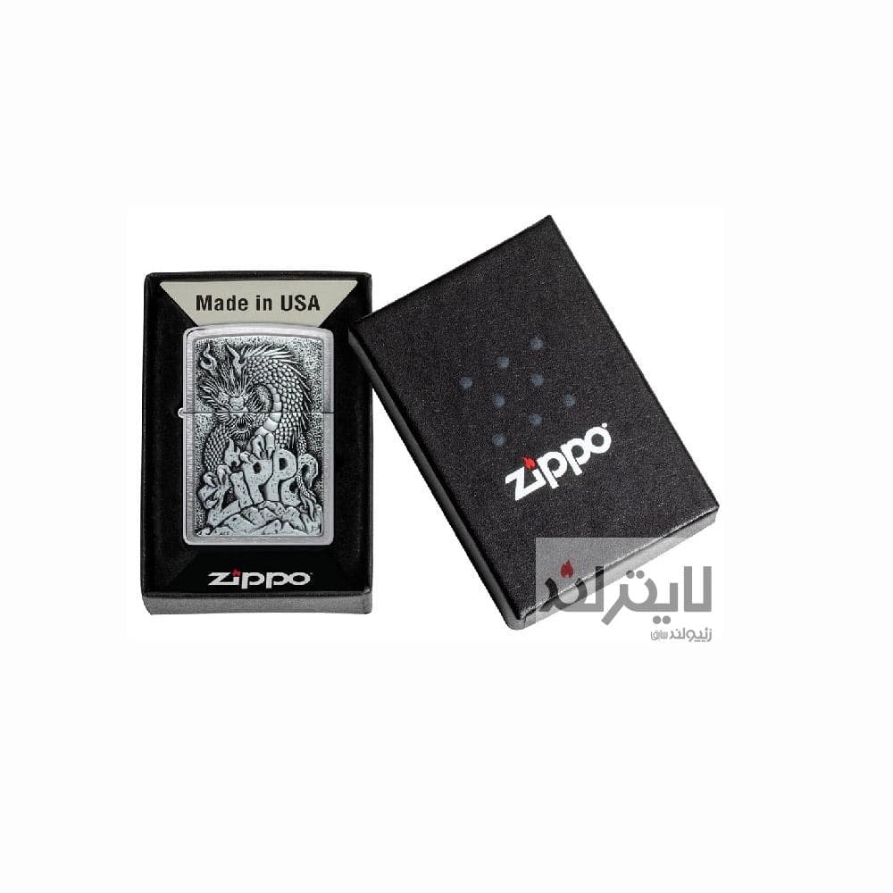 فندک زیپو مدل Dragon & Zippo Logo Design کد 48902 — تصویر ۴
