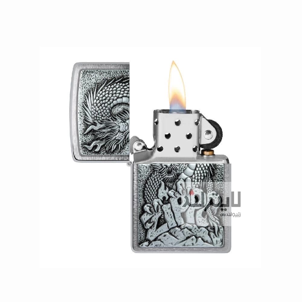 فندک زیپو مدل Dragon & Zippo Logo Design کد 48902 — تصویر ۲