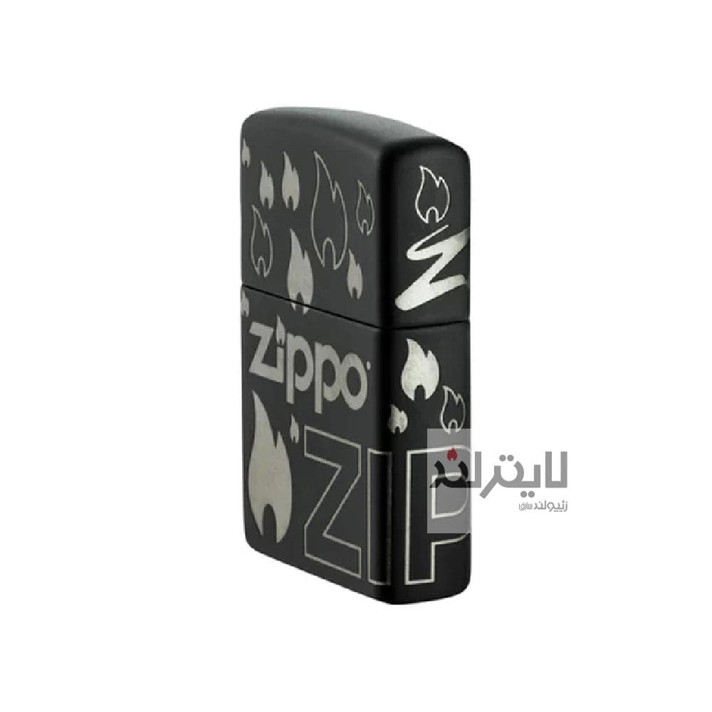 فندک زیپو مشکی مدل طراحی 360درجه کد48908 — تصویر ۵