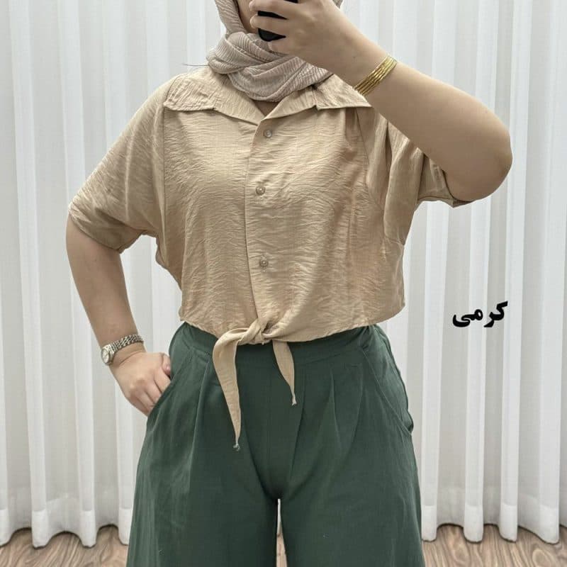 شومیز گره ای بابوس E7489 — تصویر ۲