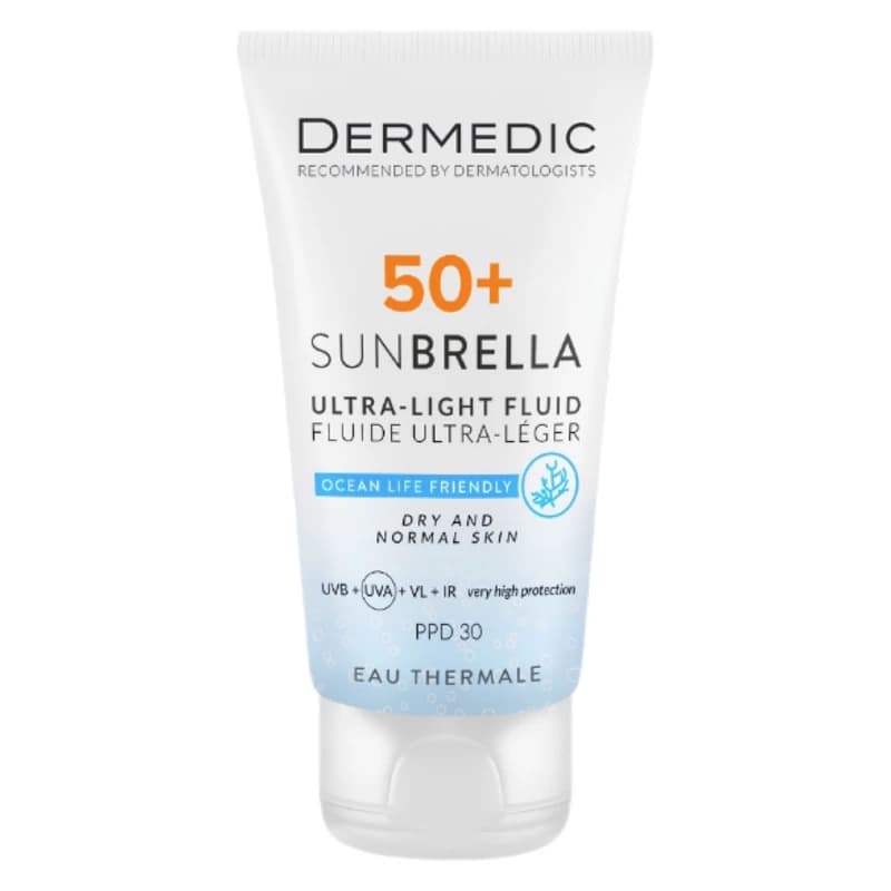 ضد آفتاب فلوییدی درمدیک SPF50 | پوست خشک و نرمال | 40ml — تصویر ۲