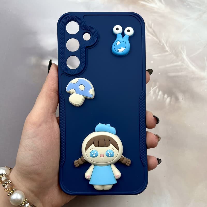 قاب گوشی Galaxy A25 سامسونگ Pinhole Case عروسکی لنز برجسته سیلیکونی طرح دختر محافظ لنز دار