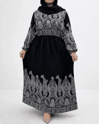 پیراهن سایزبزرگ اندونزی ترمه 7363 — تصویر ۷
