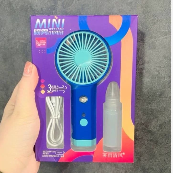 پنکه شارژی مه پاش Mini spray fan — تصویر ۲
