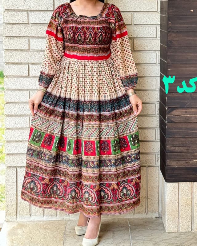 پیراهن بلند کریشه هندی 6121 — تصویر ۱۱