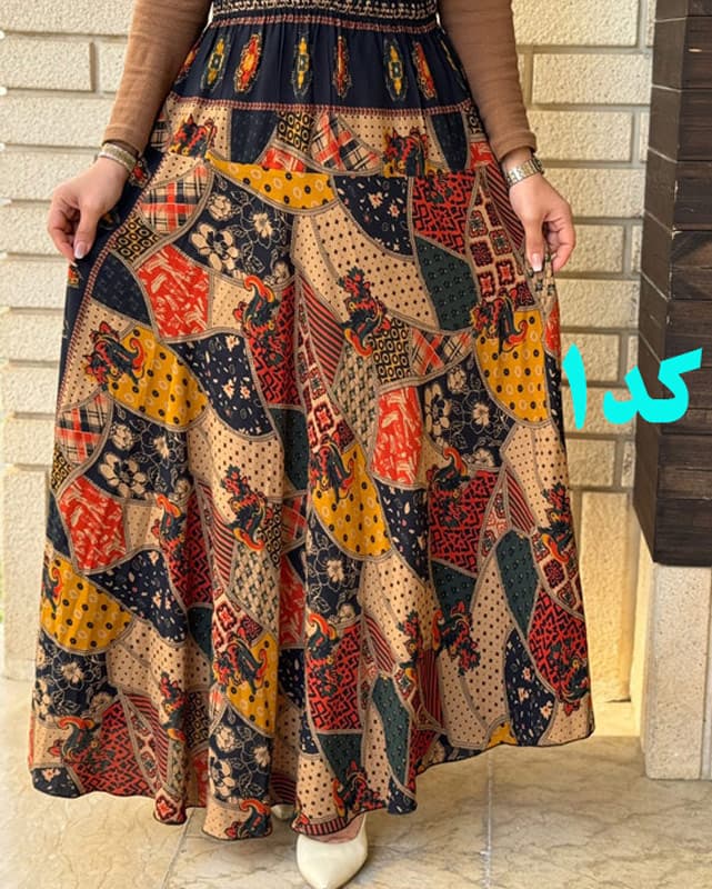 دامن بیگ سایز طرح اندونزی 6879 — تصویر ۵