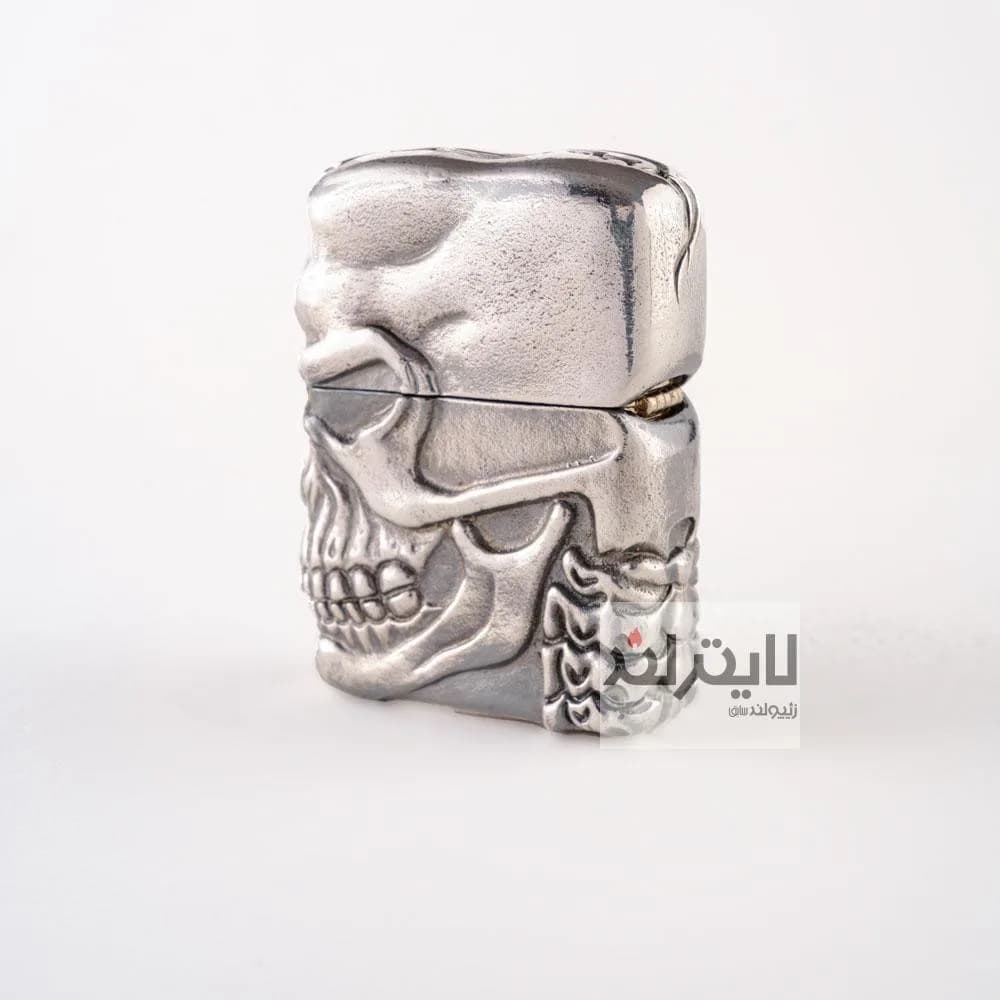 فندک زیپو مدل Silver Jacket Skull TR-BSF 1200 — تصویر ۸