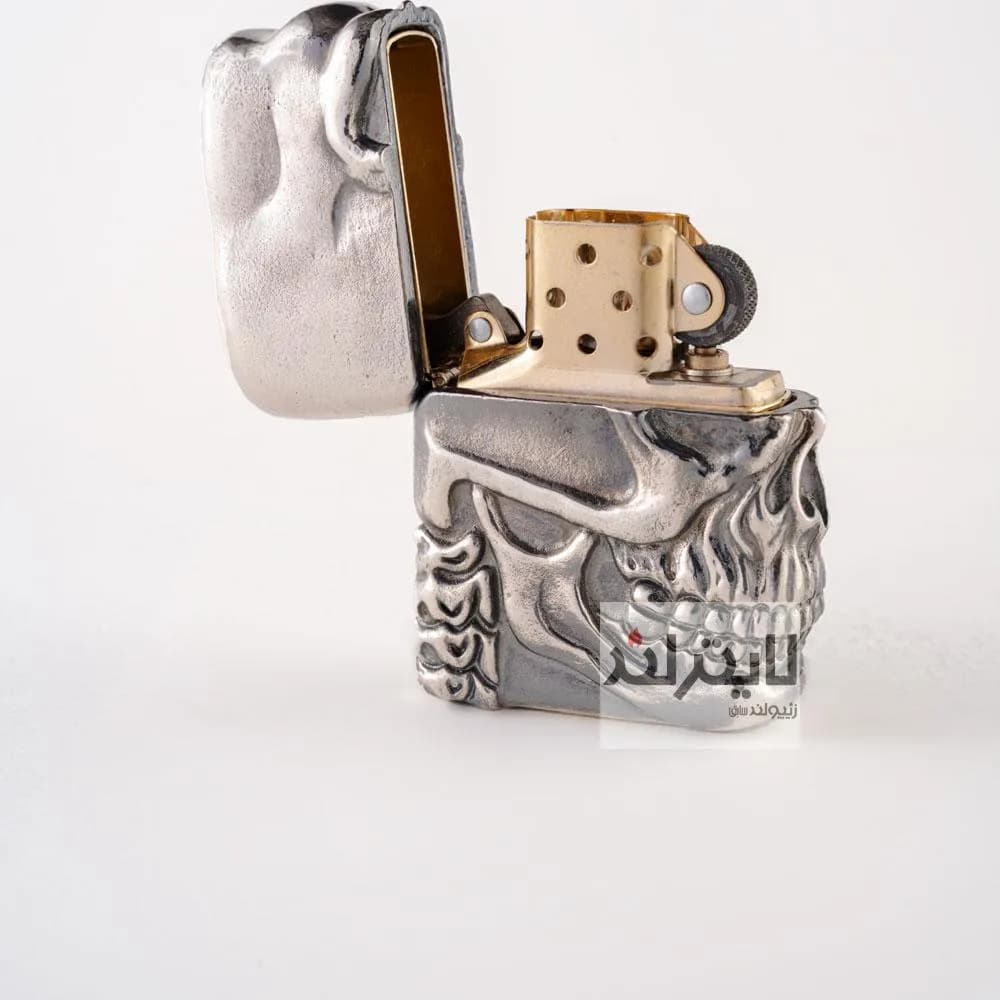 فندک زیپو مدل Silver Jacket Skull TR-BSF 1200 — تصویر ۳