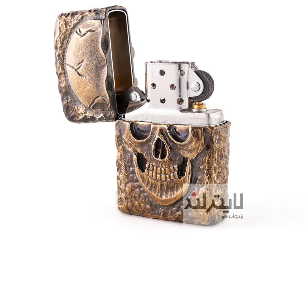 فندک زیپو مدل Metal Jacket Skull — تصویر ۳