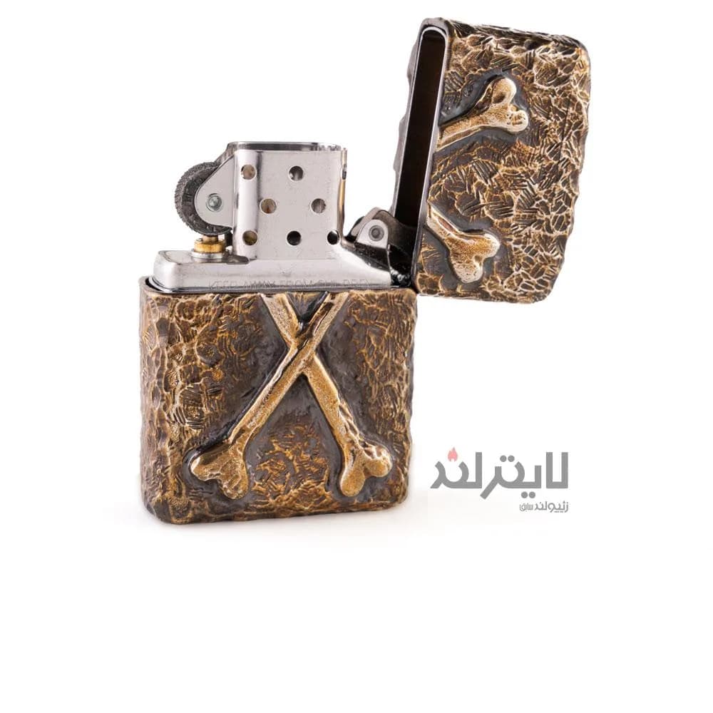 فندک زیپو مدل Metal Jacket Skull — تصویر ۴