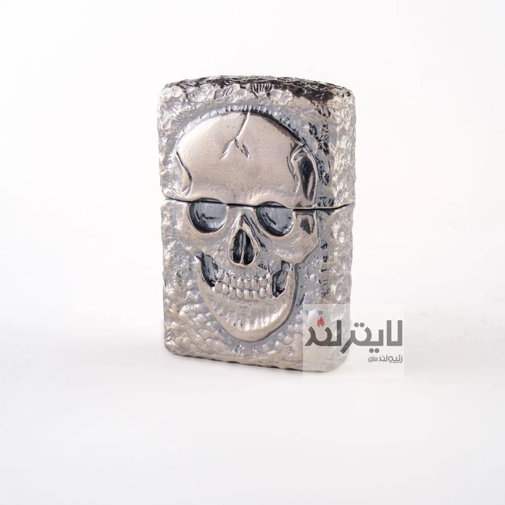 فندک زیپو مدل Silver Jacket Skull — تصویر ۵