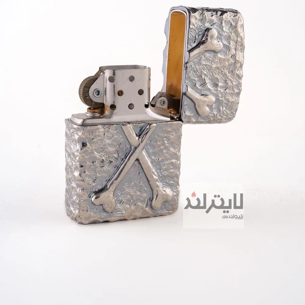 فندک زیپو مدل Silver Jacket Skull — تصویر ۴