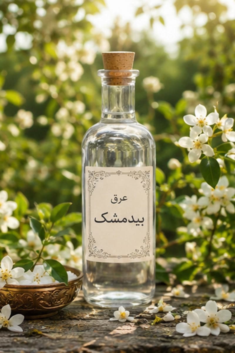 عرق بیدمشک طبیعی 1 لیتری