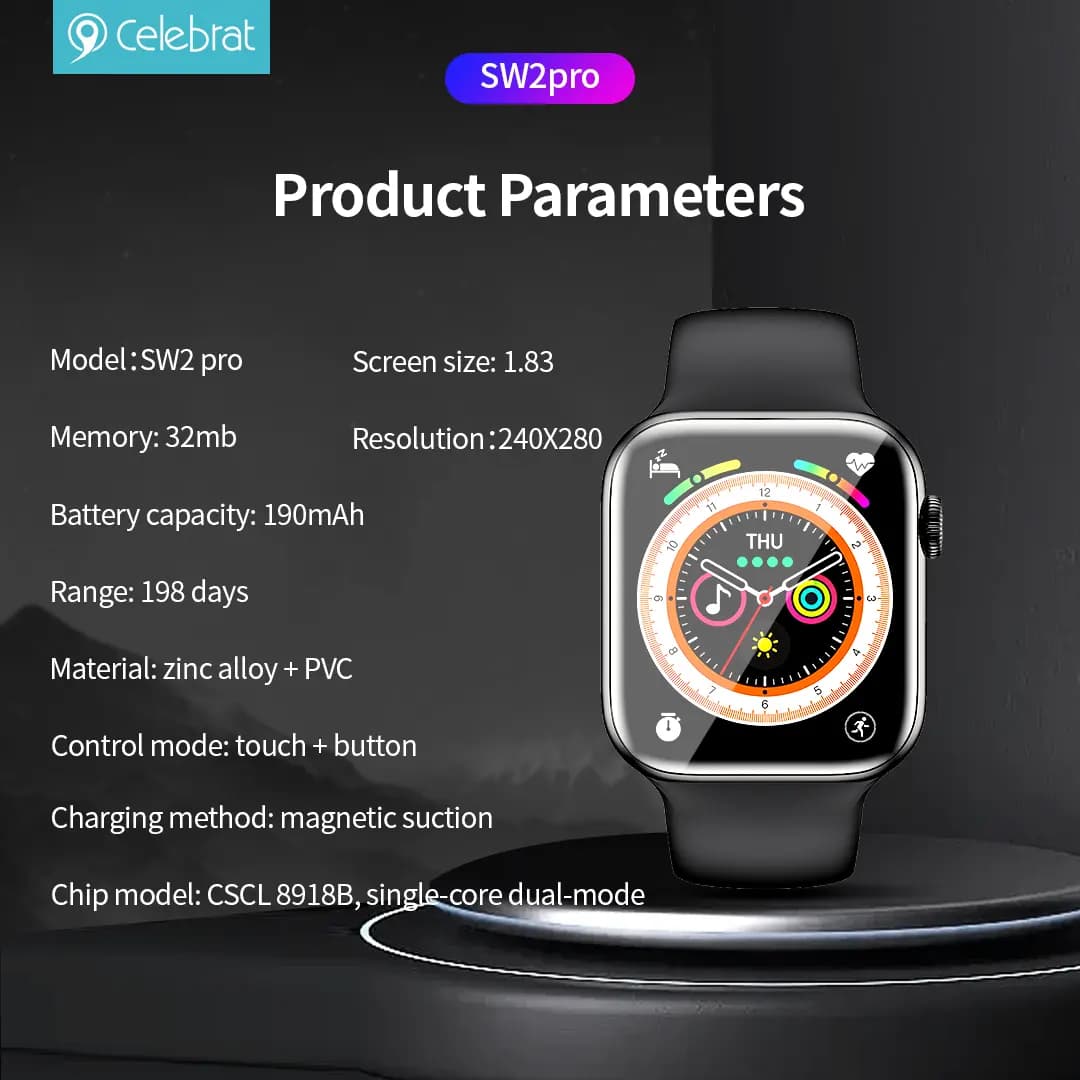 ساعت هوشمند Celebrat SW2 PRO — تصویر ۶