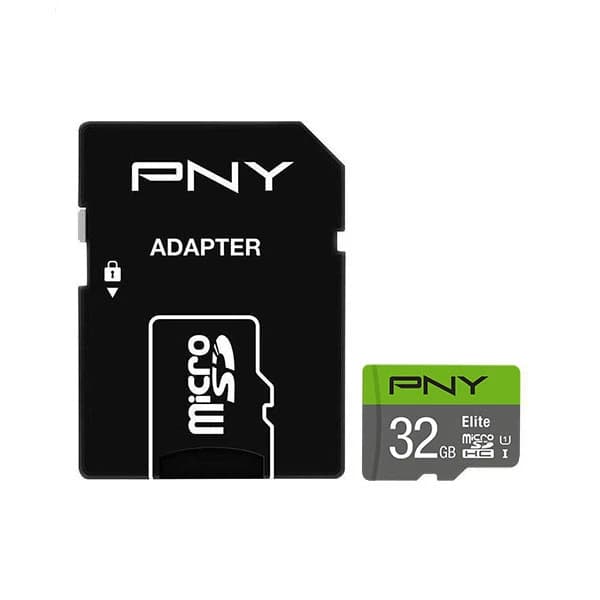 کارت حافظه microSDHC پی ان وای مدل Elite کلاس 10 استاندارد UHS-I U1 سرعت 100MBs ظرفیت 32 گیگابایت به همراه آداپتور SD — تصویر ۳