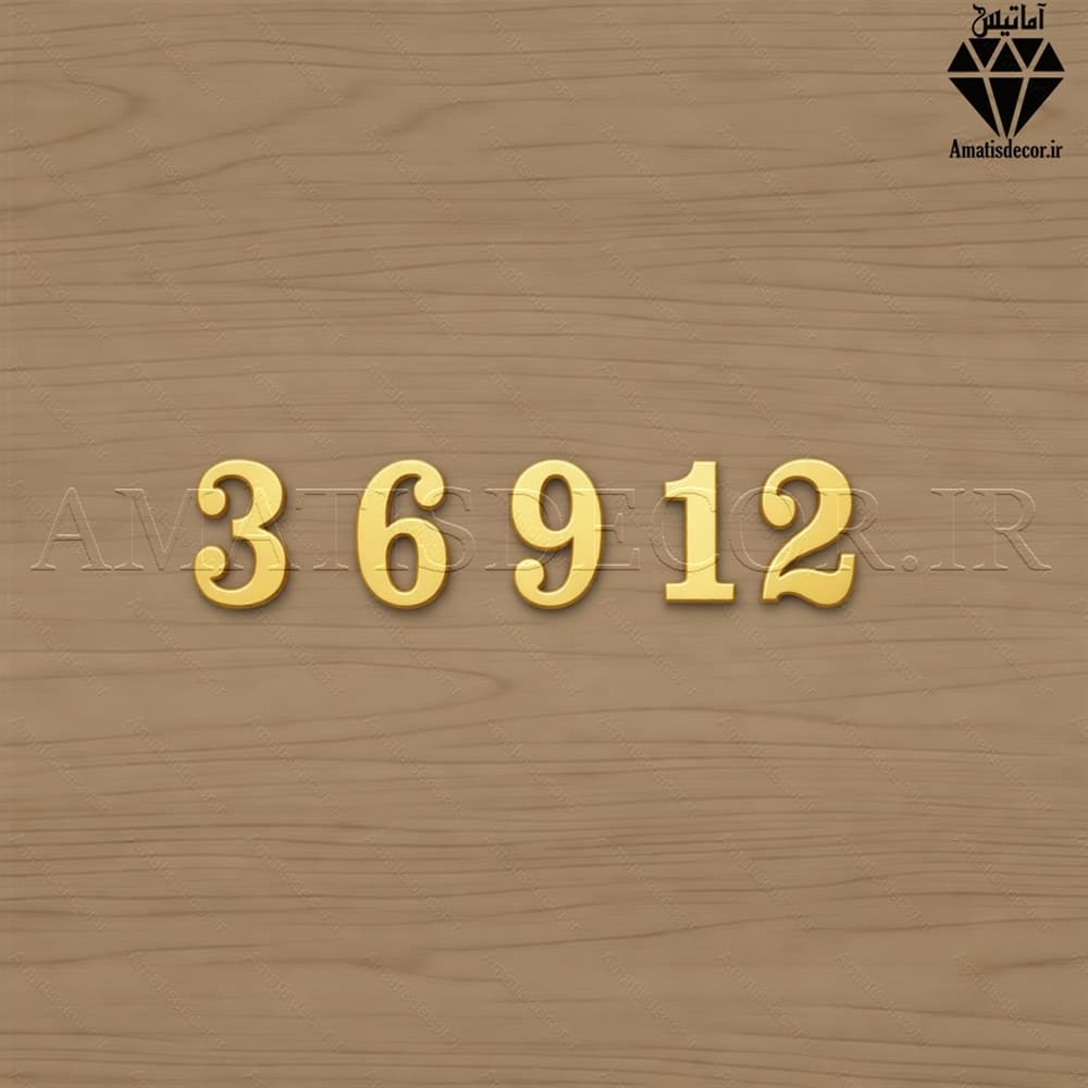 اعداد چوبی انگلیسی ساعت 4 عدد اصلی کد 208 — تصویر ۵