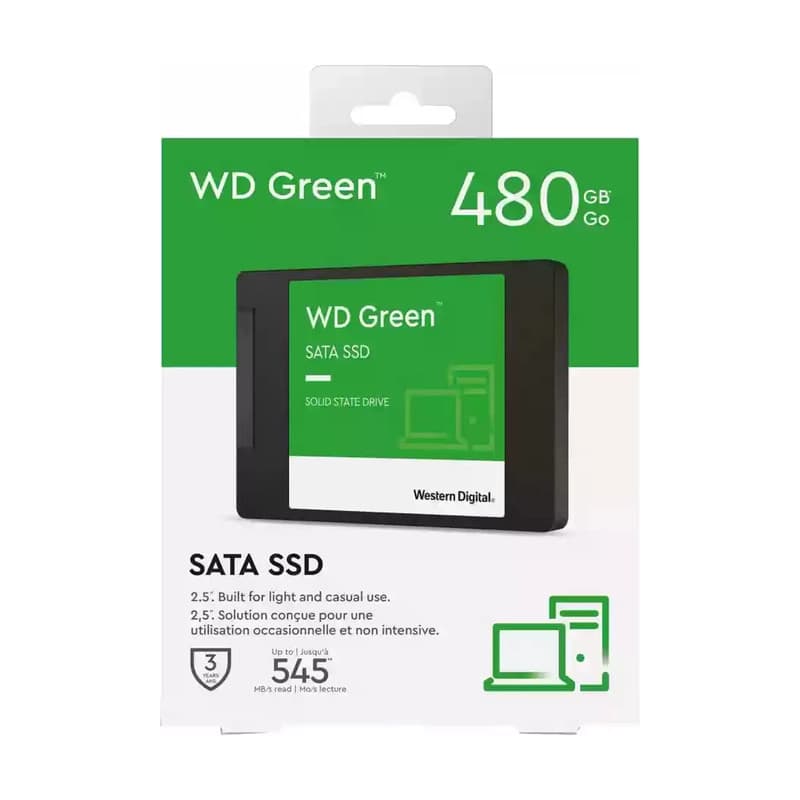 حافظه SSD اینترنال 480 گیگابایت WD مدل GREEN WDS480G3G0A