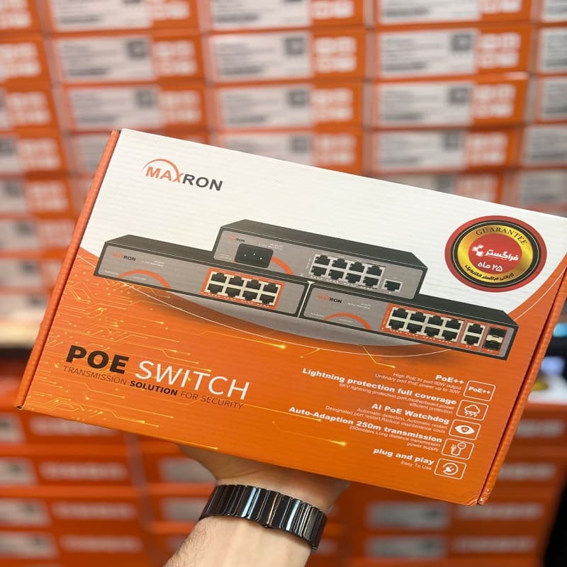 سوییچ شبکه صنعتی/ مدیریتی 8 پورت POE مکسرون مدل MSW-5208GPI-240I — تصویر ۶