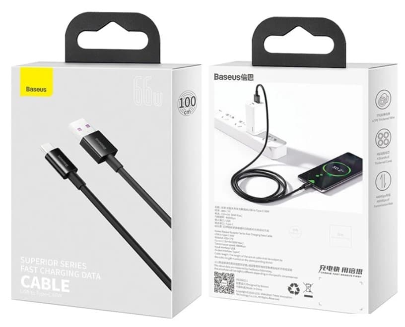 کابل شارژ BASEUS BS-CATYS-01 USB TO TYPE-C — تصویر ۴