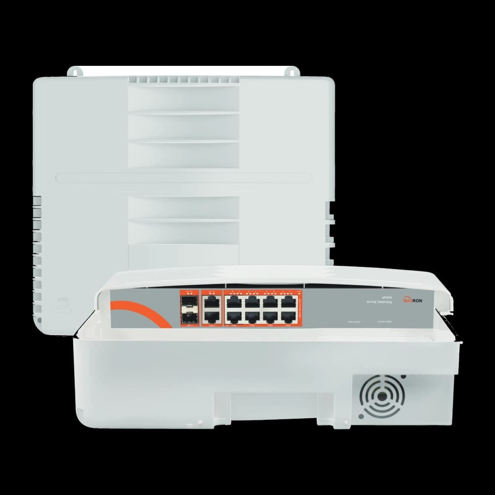 سوییچ شبکه 8 پورت POE مکسرون مدل MSW-3208GP-2GL-120I/ODN