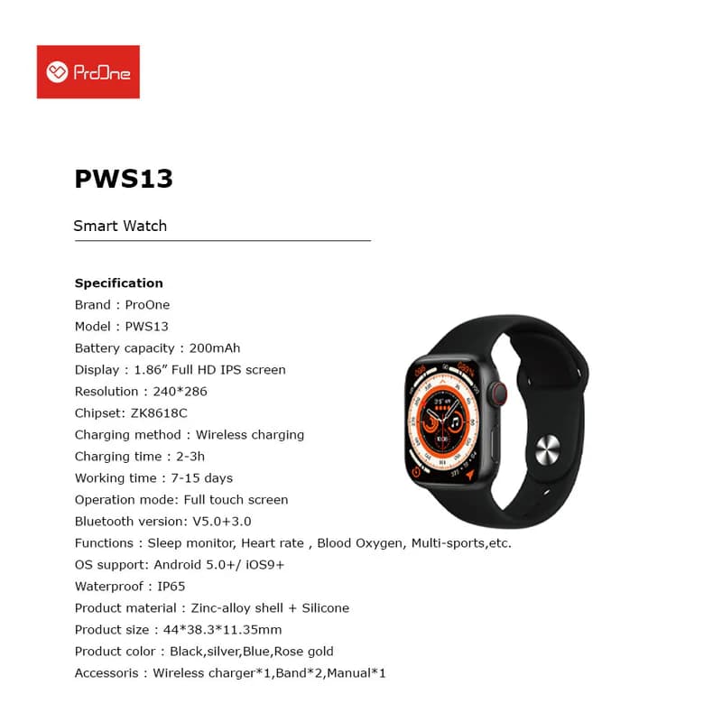 ساعت هوشمند PROONE PWS13 — تصویر ۹
