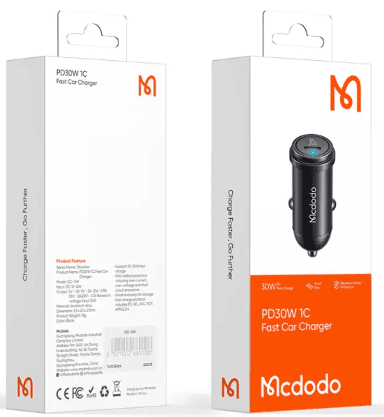 شارژر فندکیMCDODO 30W CC-7491 — تصویر ۴