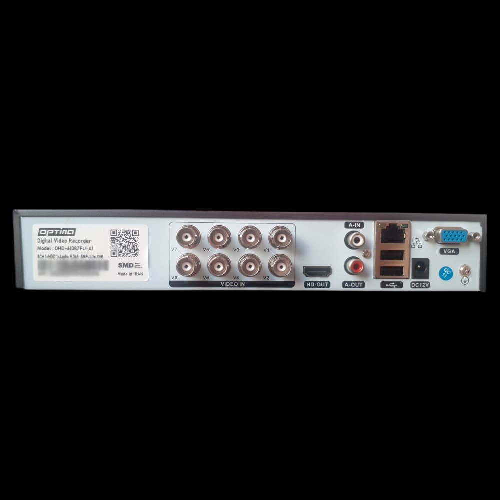 دستگاه ذخیره ساز (XVR) آپتینا مدل OHD-6108ZFU-A1 | آنالوگ | هشت(8) کاناله | کیفیت ضبط 5M-N / 1080N | ظرفیت 1 هارد | سرور داخلی — تصویر ۹