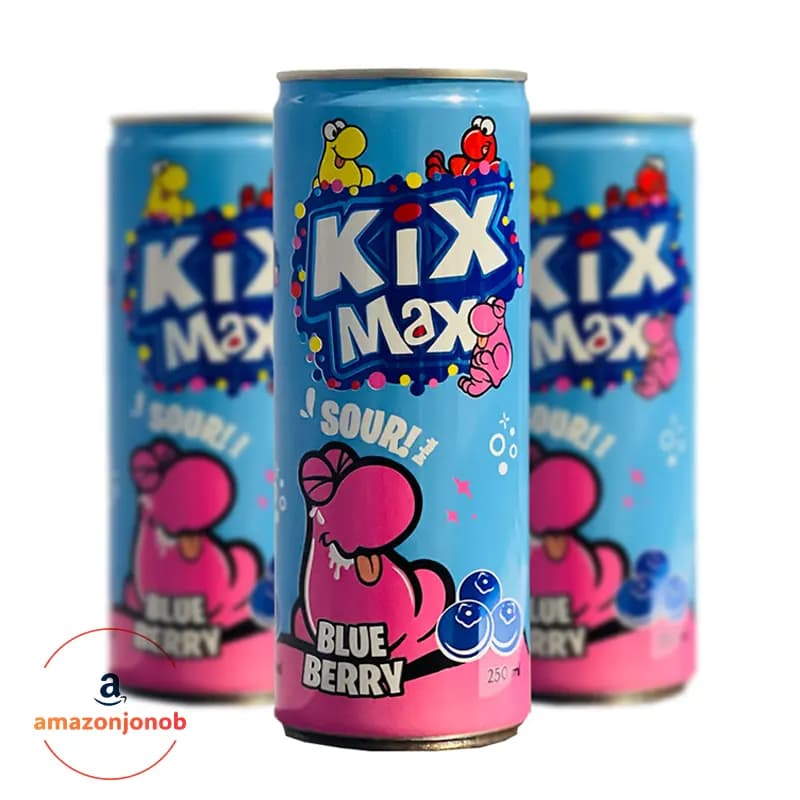 کیکس مکس بلوبری ترش kix max حجم 250 میل