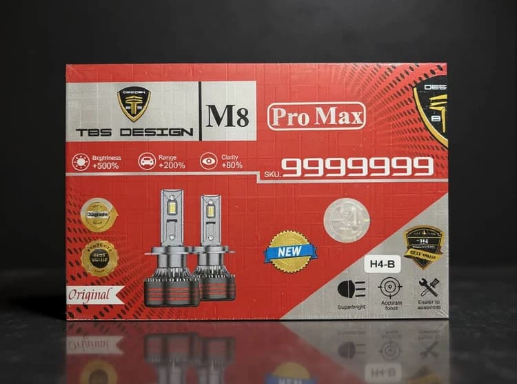 هدلایت توبیز مدل M8ROMAX پایه H4 ( دو عددی با گارانتی) — تصویر ۳
