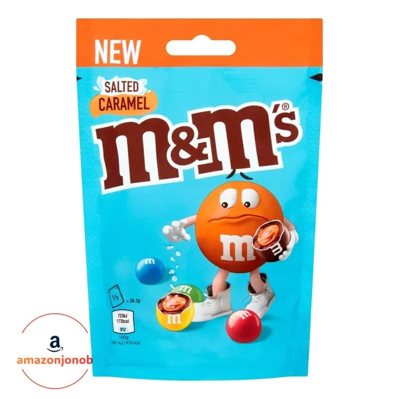 اسمارتیز شکلاتی ام اند امز M&M با مغز کارامل نمکی 176 گرم