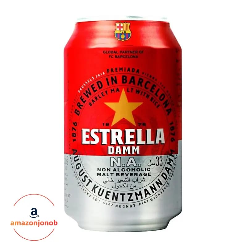 آبجو بارسلونا استریا Estrella Damm حجم ۳۳۰ میل
