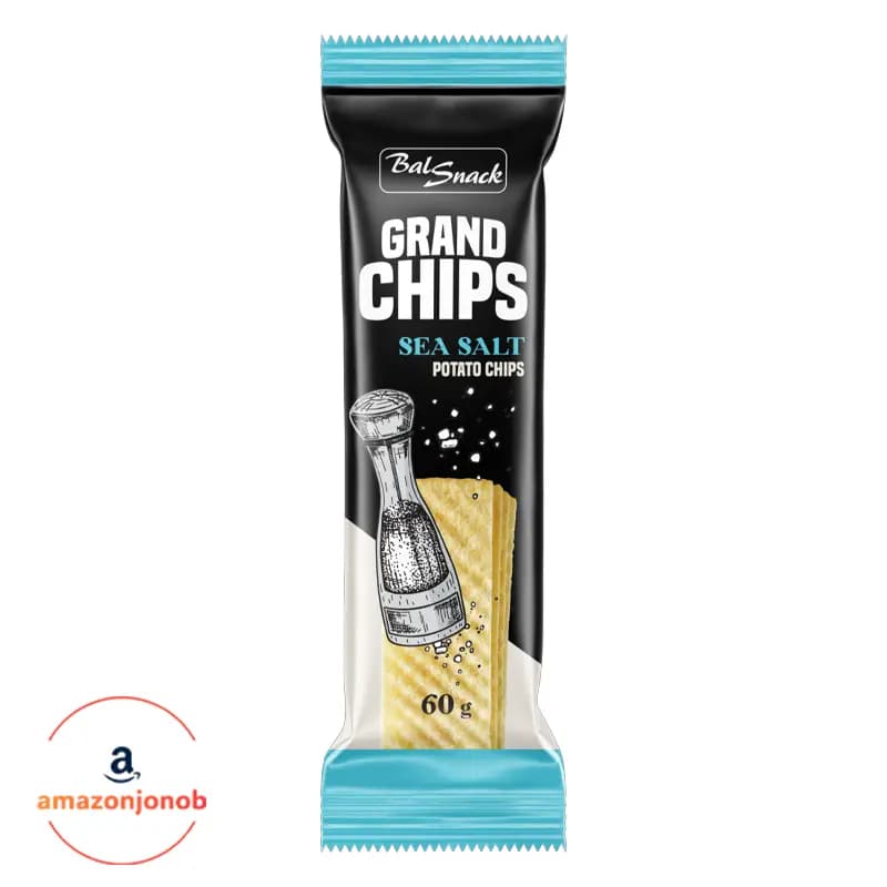 چیپس ورقهای Grand طعم نمک دریا 60 گرم