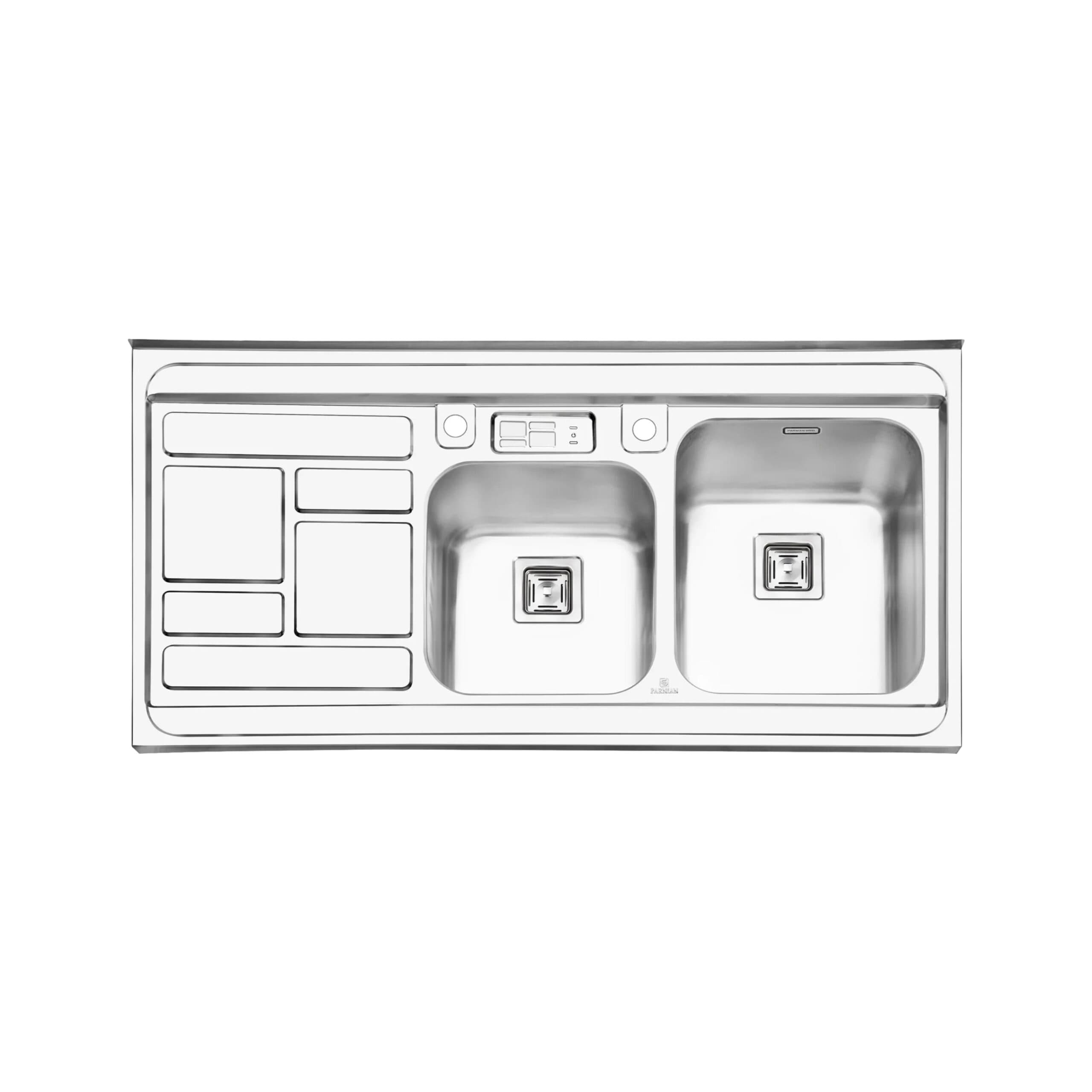 سینک پرنیان استیل 60*120 روکار کد PS 1111