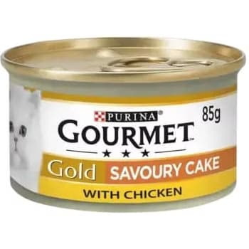 کنسرو گربه گورمه گلد پته با طعم مرغ (Gourmet Gold Pate With Chicken-Tavuklu) وزن 85 گرم