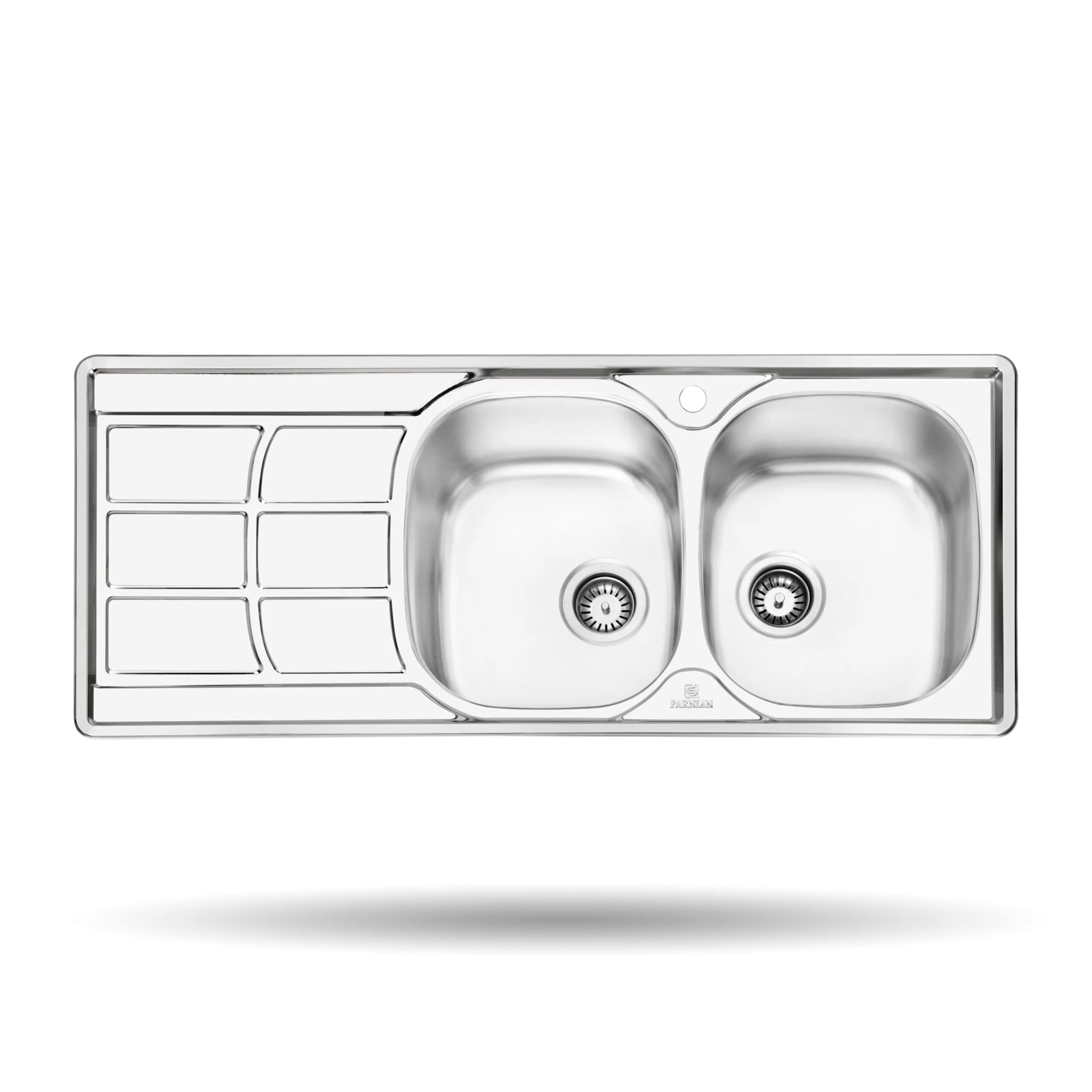 سینک پرنیان استیل 50*120 توکار کد PS1209 — تصویر ۳